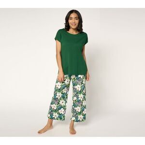 Stan Herman Women's Sleepwear Sz XL Wildflower Print Cotton Rayon Green A701525